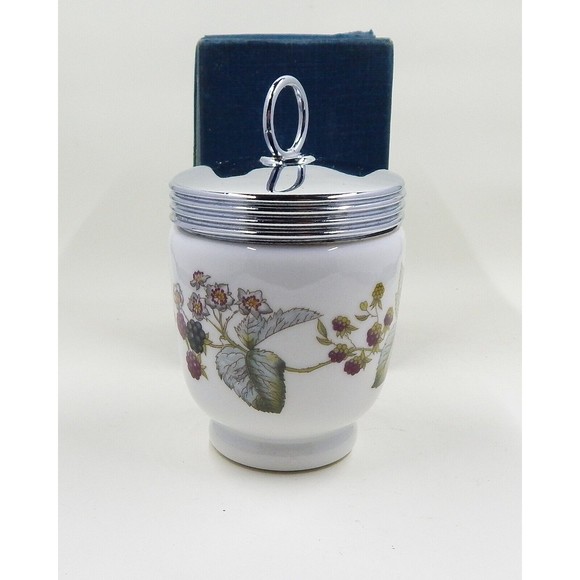 Royal Worcester Porcelain Large Egg Coddler Lavinia BlackBerries Original Box - Picture 3 of 11